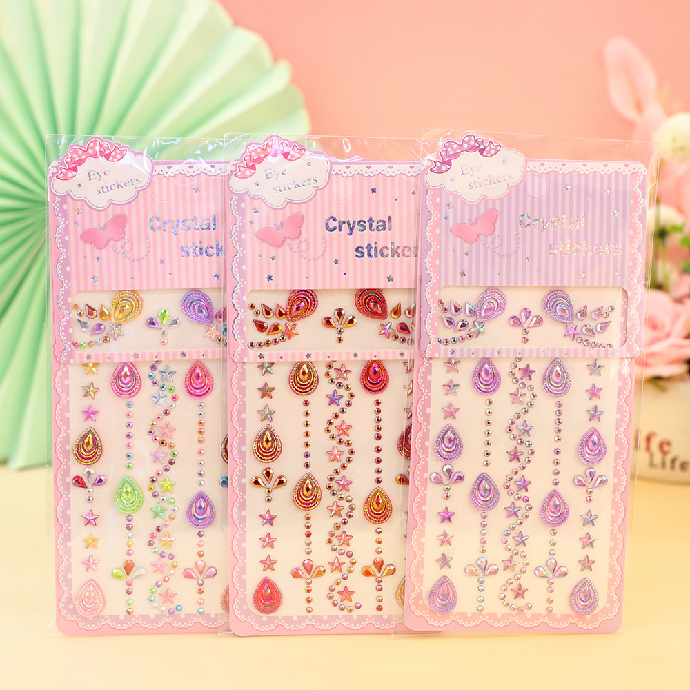 New beauty DIY diamond stickers, scene stickers, girlish fun decorations, shiny crystal stickers, handicrafts, creative gifts
