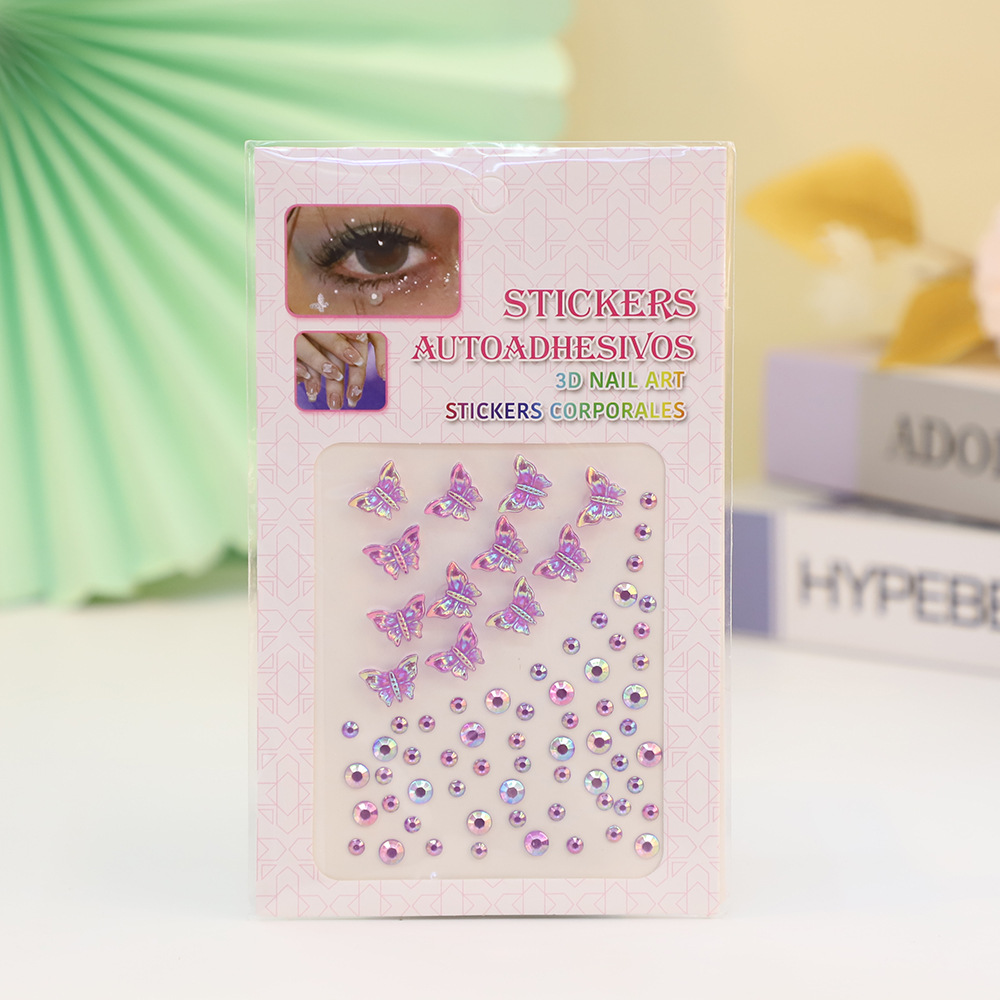 Wholesale of new 5D Aurora Butterfly beauty stickers and children's fun decorative stickers from foreign trade manufacturers