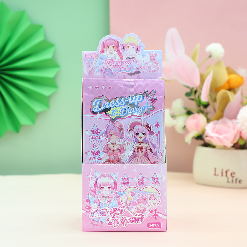 Fashion Diary, Girl Dress-up Sticker Pack, Children's Little Girl toy sticker Set, Dress-up album, Daily Gift packaging
