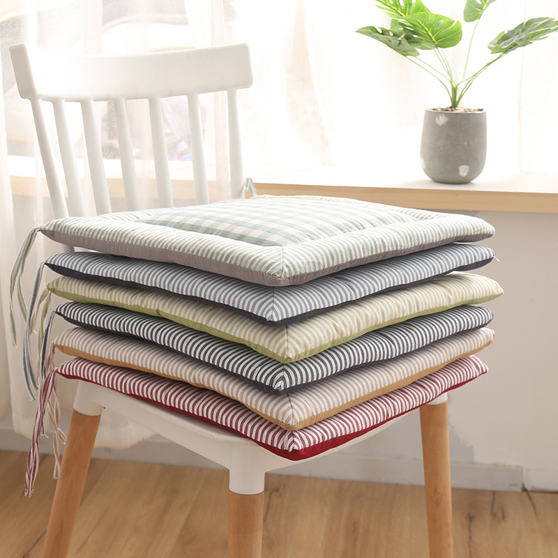 Breathable cotton and linen home office seat cushion, buttock cushion, tatami buttock cushion, dining chair cushion, comfortable seat cushion for spring and autumn home use details Picture