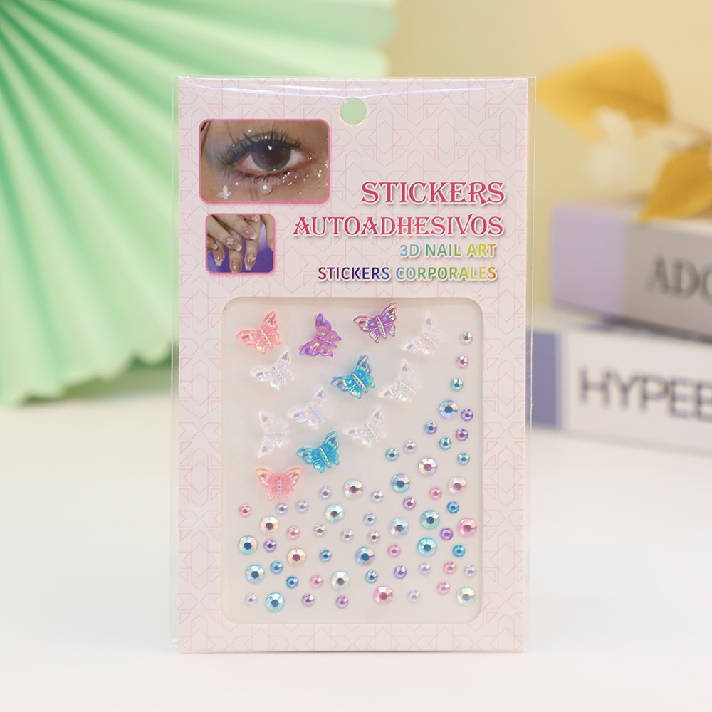 Wholesale of new 5D Aurora Butterfly beauty stickers and children's fun decorative stickers from foreign trade manufacturers details Picture