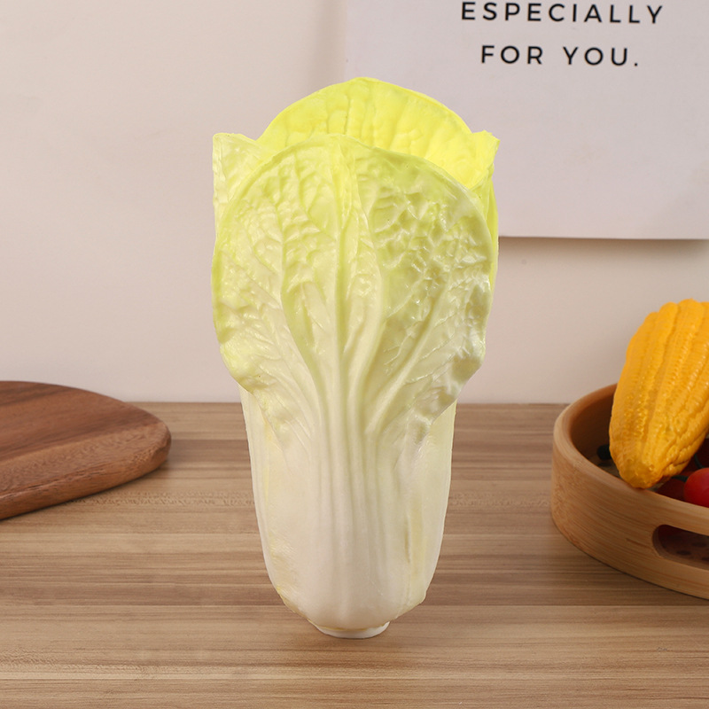 仿真白菜娃娃菜小白菜蔬菜橱柜早教摆件蔬菜道具玩具模型仿真果蔬食物道具