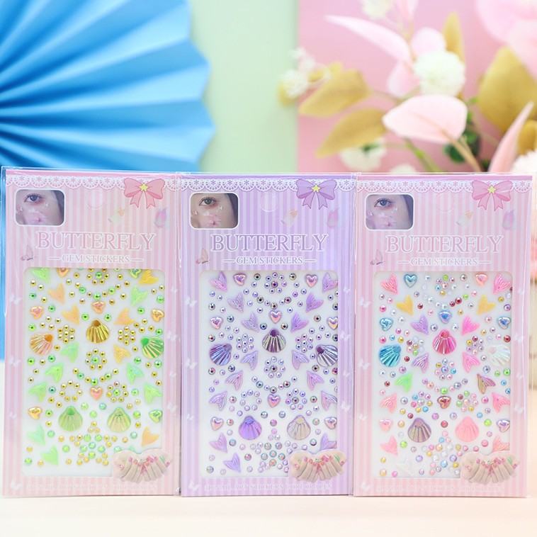 Children's Day stage makeup face stickers, bow, heart, water diamond back adhesive, red home decoration wall stickers Application Scenario
