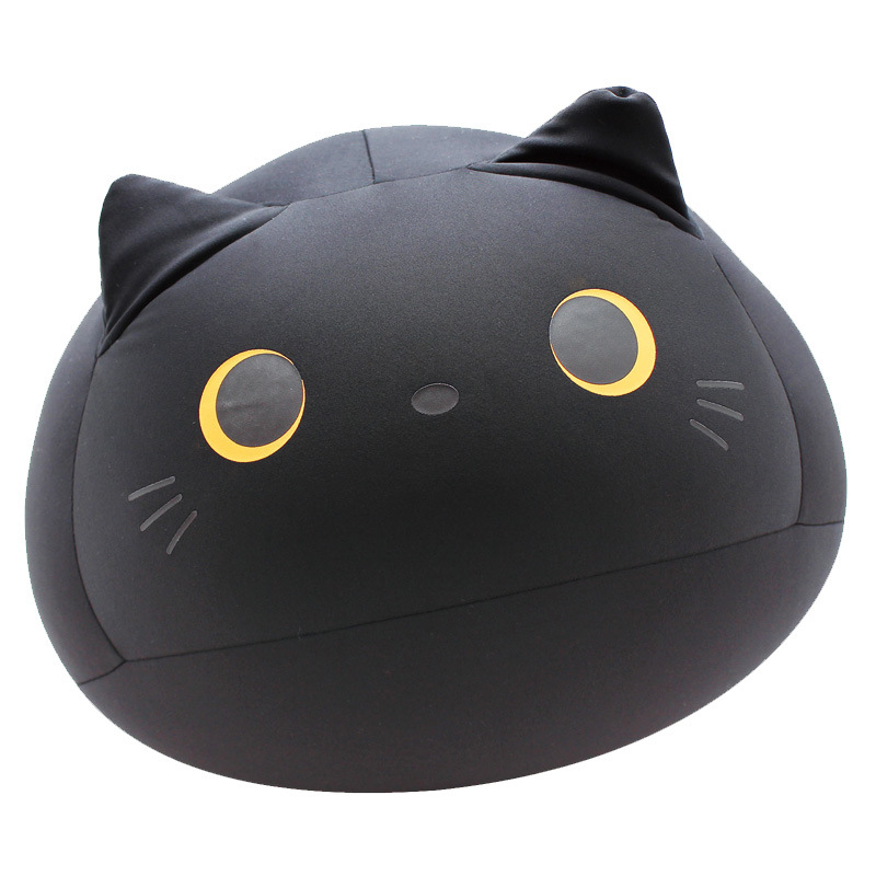 Best-selling black and white cat throw pillows, children's toy cushions, non-shedding foam particle-filled throw pillows and quilts in Japan and South Korea Item Picture
