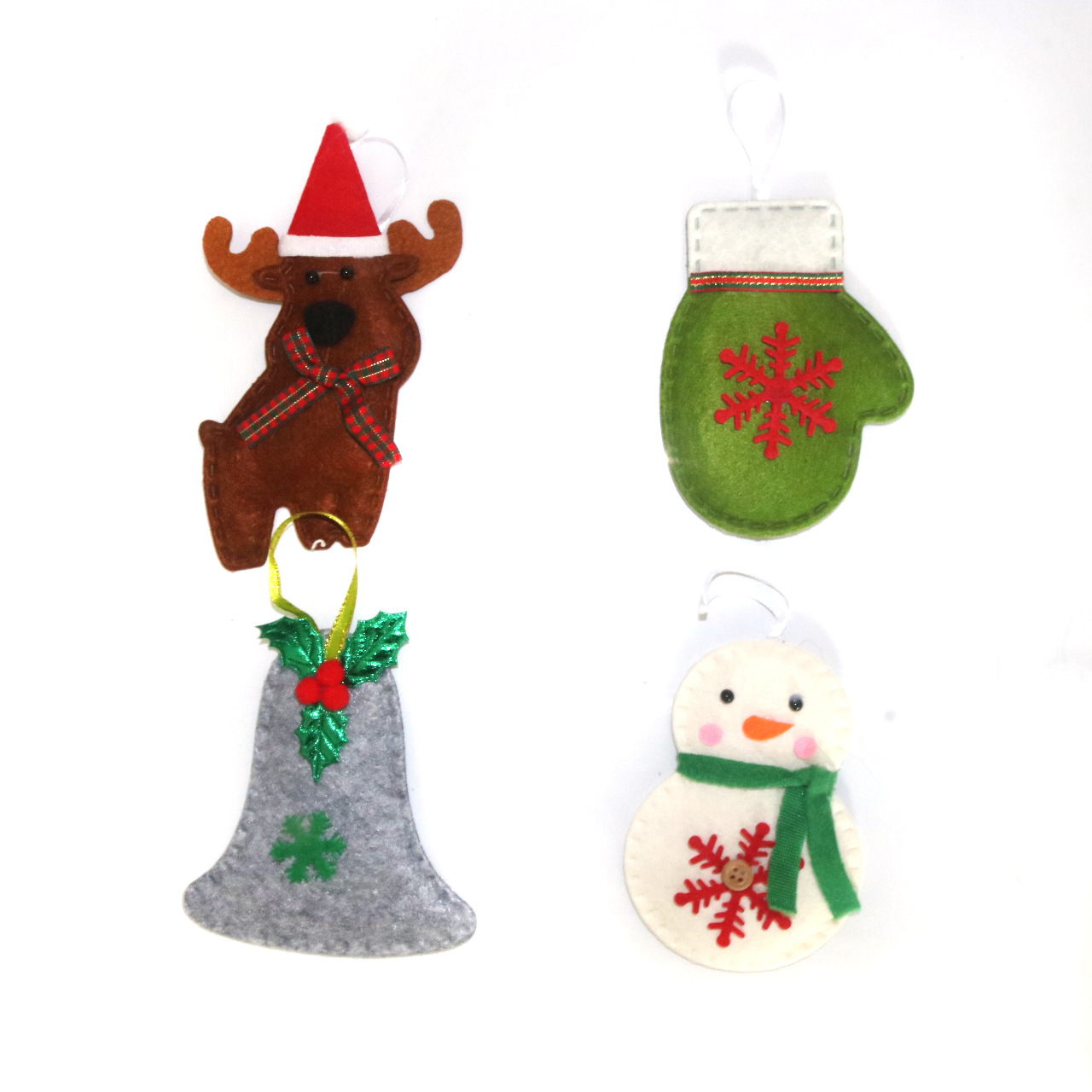 Christmas cane, old man, snowman, Christmas tree, fabric, small pendant, holiday decoration, office Christmas supplies, star socks, decoration Item Picture
