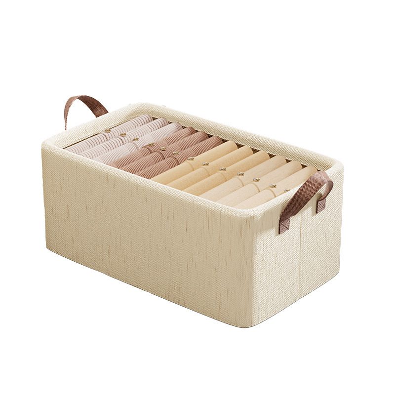 Tianshan cotton and Linen upgraded storage box, dormitory wardrobe, fabric storage basket, dust-proof organization and storage box Item Picture