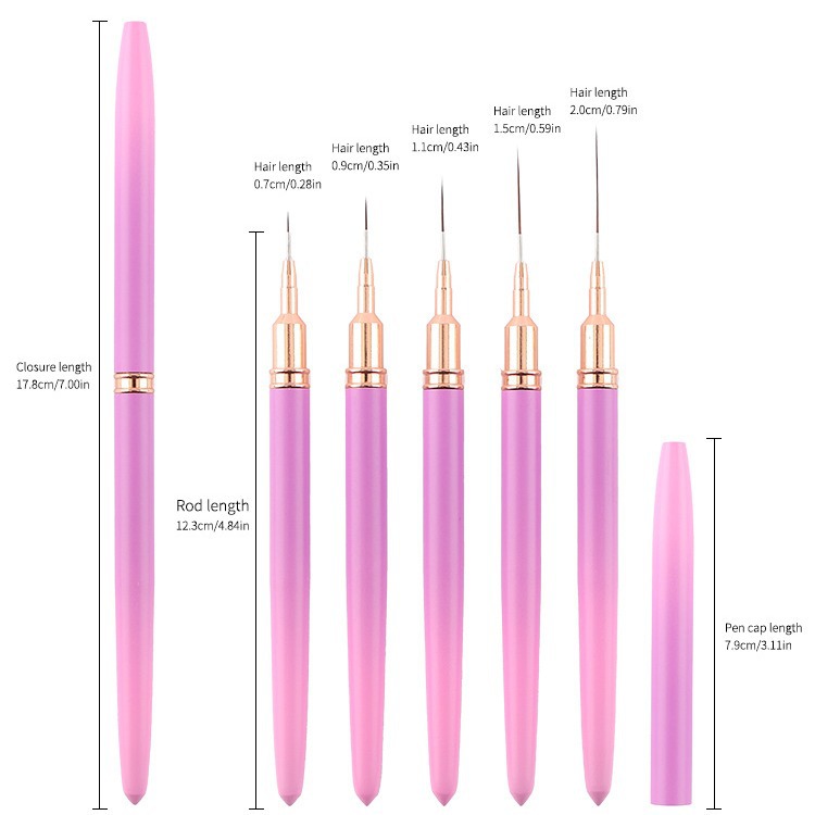 美甲拉线笔细美甲彩绘笔画花细勾线笔批发美甲用品美容护肤彩妆工具
