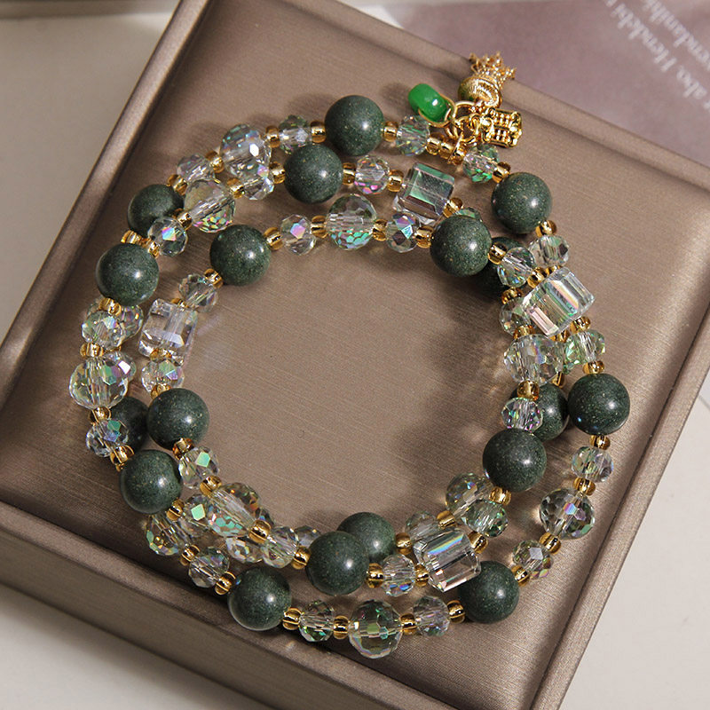 合香珠水晶多圈手链女款轻奢小众平安扣吊坠手串送闺蜜礼品饰品手饰详情图5