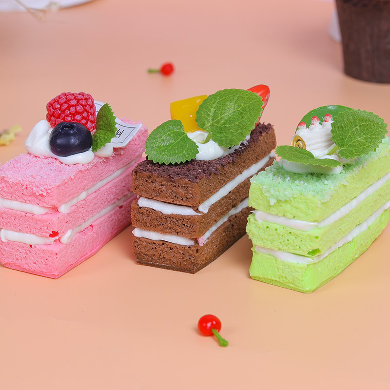 创意水果蛋卷瑞士卷模型多款方形圆形三角条形家居摆件过家家玩具糕点点心食品酒水细节图