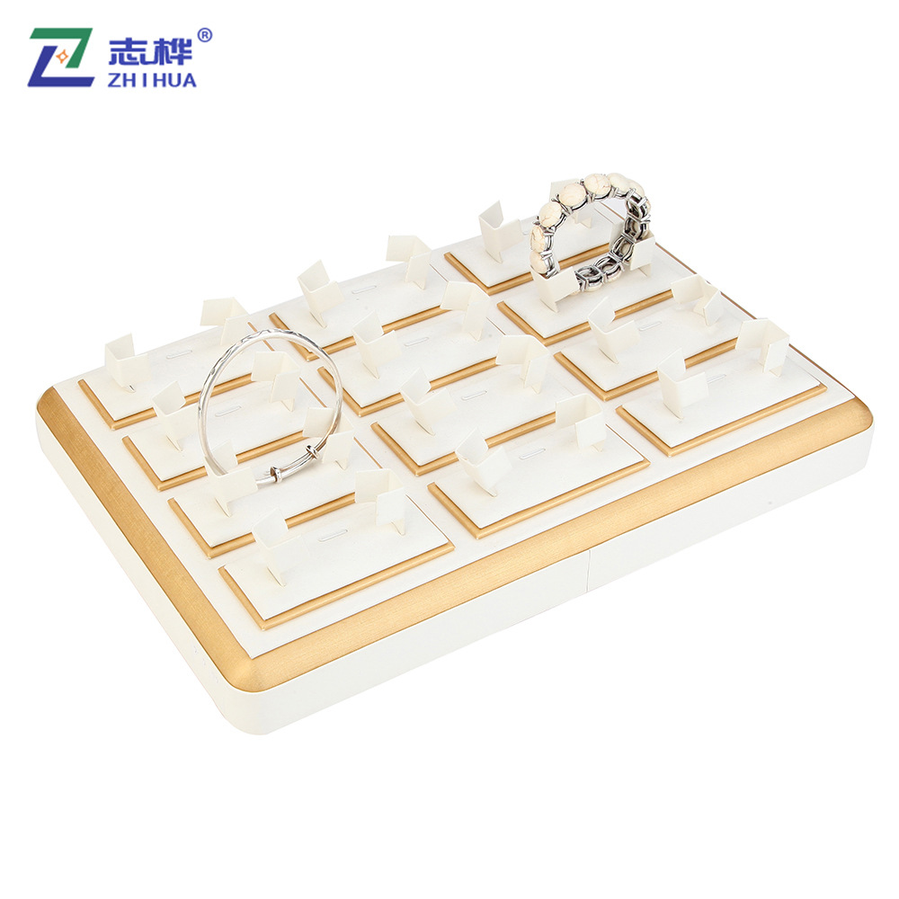 Direct sales from the manufacturer of gold-edge white-faced jewelry display stands, multi-functional jewelry trays, storage boxes and jewelry packaging products Specification image