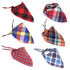 跨境2024母婴用品苏格兰风棉质宝宝围脖格子三角巾儿童大号口水巾详情7