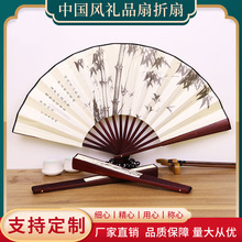 古风折扇工艺礼品扇二青日式汉服舞蹈扇子便携绢扇女扇厂家批发详情56