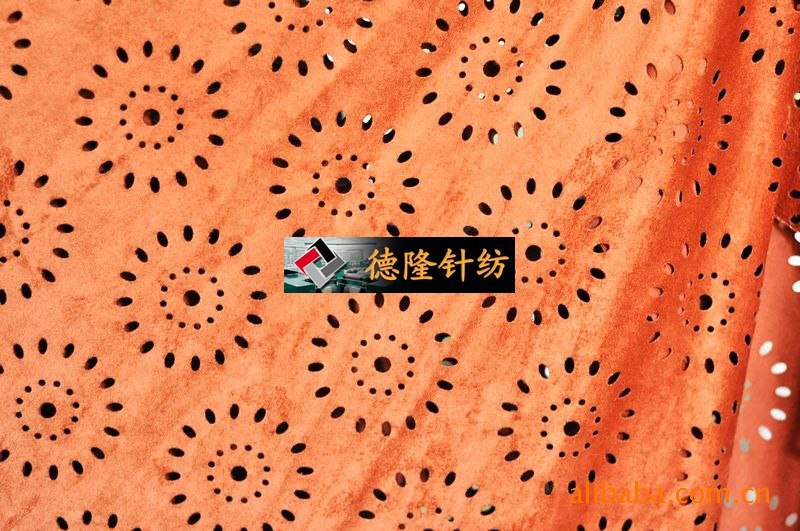 Knitted warp knitted lace patterned gilded suede fleece composite brushed and cut loop fleece washed waterproof clothing fabric pic 10