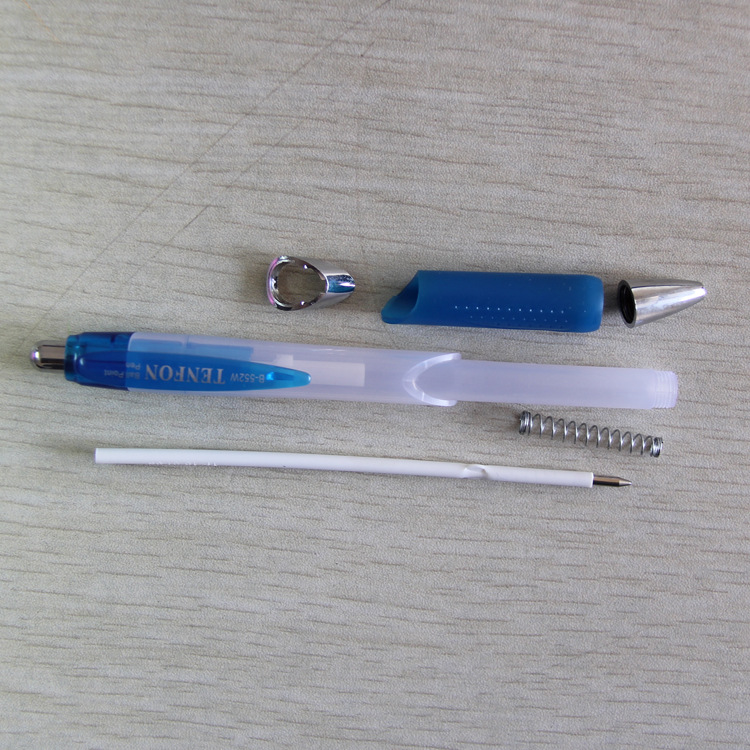 Wenzhou TENFON552W Press Ballpoint pen 0.7MM continuous oil-permeable white colored rod ballpoint pen pic 13