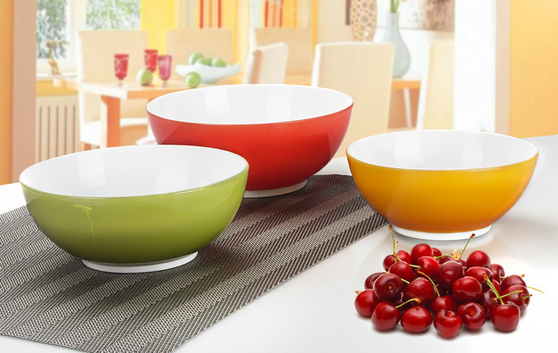 Hot-selling B-373 crystal two-color bowl, round plastic bowl, plastic bowl pic 18