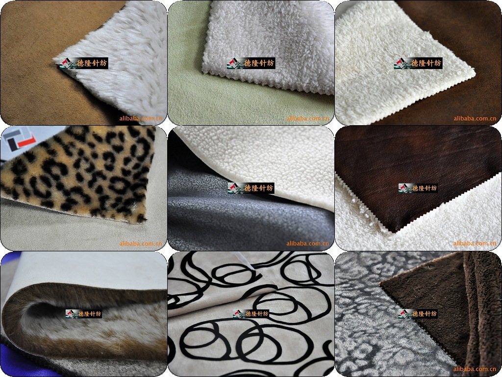 The shop owner recommends a three-in-one fabric of elephant-patterned gold-embossed warp knitted suede and laminated lambskin pic 3