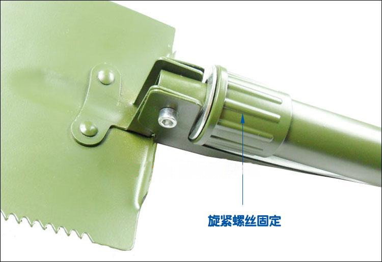 多功能折叠工兵铲户外野营铲车载铁锹黑色中号便携五金工具详情56