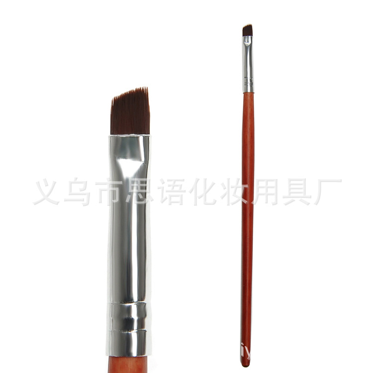 速卖通热卖单只眉刷 眼线刷 尼龙毛化妆刷 仿红木柄 厂家批发便携详情4