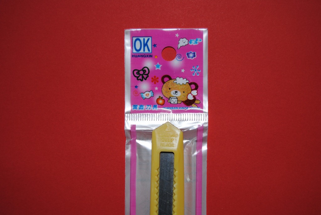 Small utility knife 9mm, utility knife manufacturer, bagged utility knife, single bag packaging, opp bag pic 6