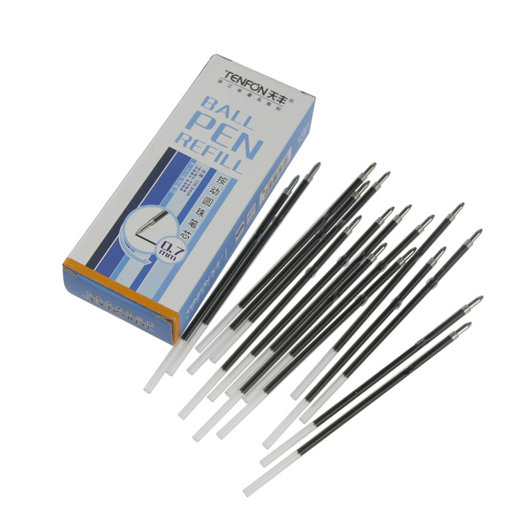 Ballpoint pen refill jumping Ballpoint pen universal 107 refill wholesale, red, blue and black, 100 pieces per box, no oil break pic 3