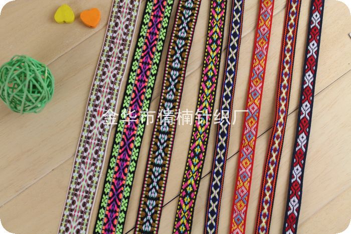 Stock al por mayor 12345cm ancho viento étnico color jacquard correas ropa bolsos zapatos sombreros y otros accesorios decorativos pic 8