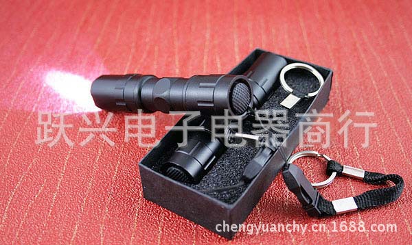 供应1W强光手电筒 小手电 LED手电筒防水圈设计5号电池2AA超亮详情12