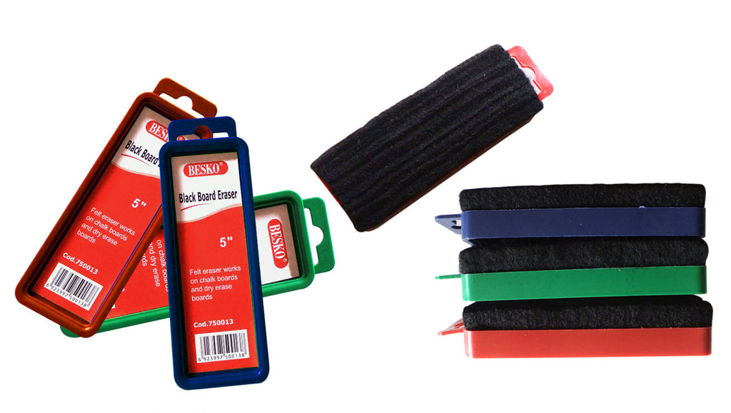 The manufacturer supplies plastic whiteboard erasers, blackboard erasers, green board erasers and straight board erasers pic 4