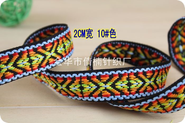 Stock al por mayor 12345cm ancho viento étnico color jacquard correas ropa bolsos zapatos sombreros y otros accesorios decorativos pic 20