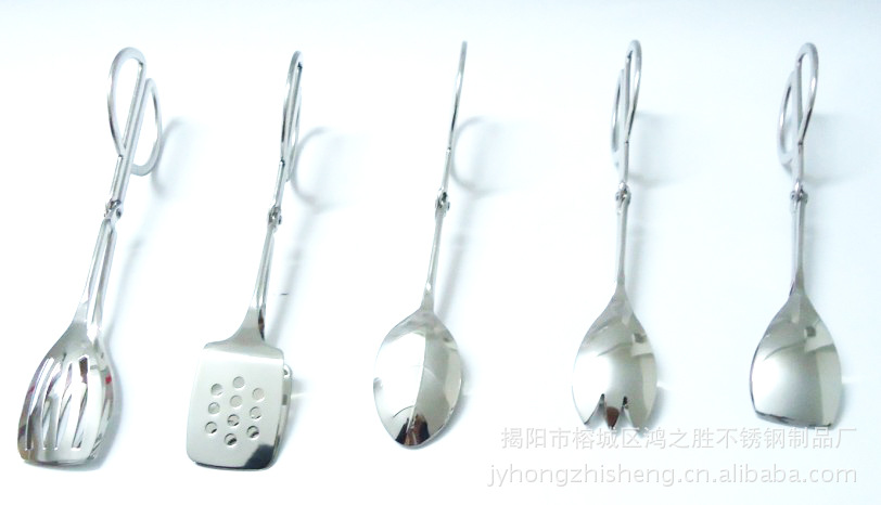 Stainless steel food tongs, non-magnetic food tongs, buffet tongs, barbecue steak bread tongs, scissors salad tongs pic 18