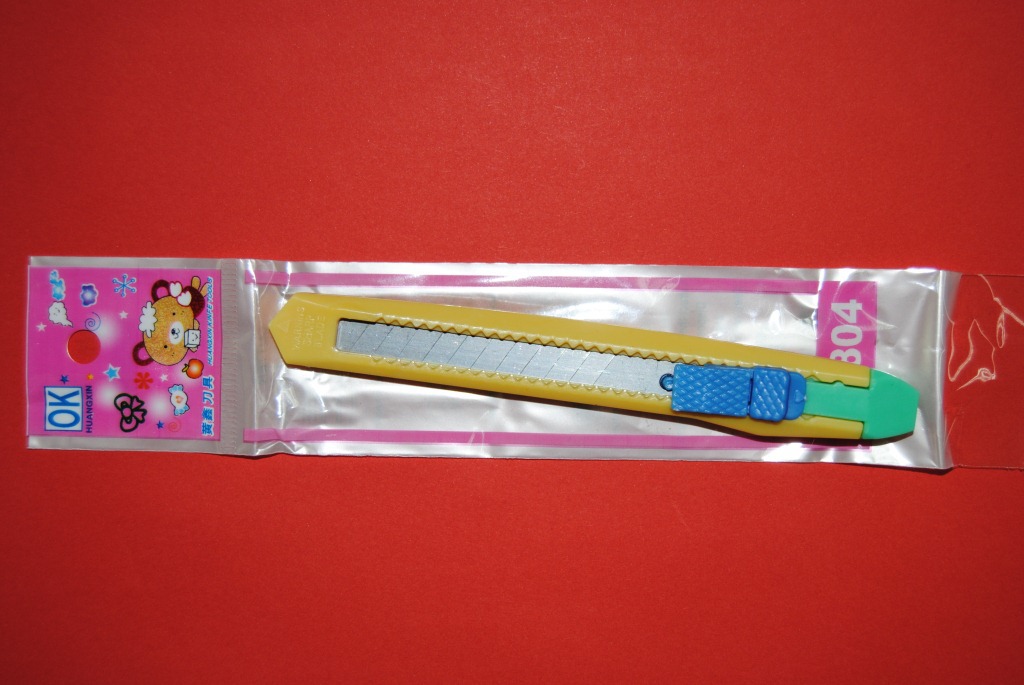 Small utility knife 9mm, utility knife manufacturer, bagged utility knife, single bag packaging, opp bag pic 7