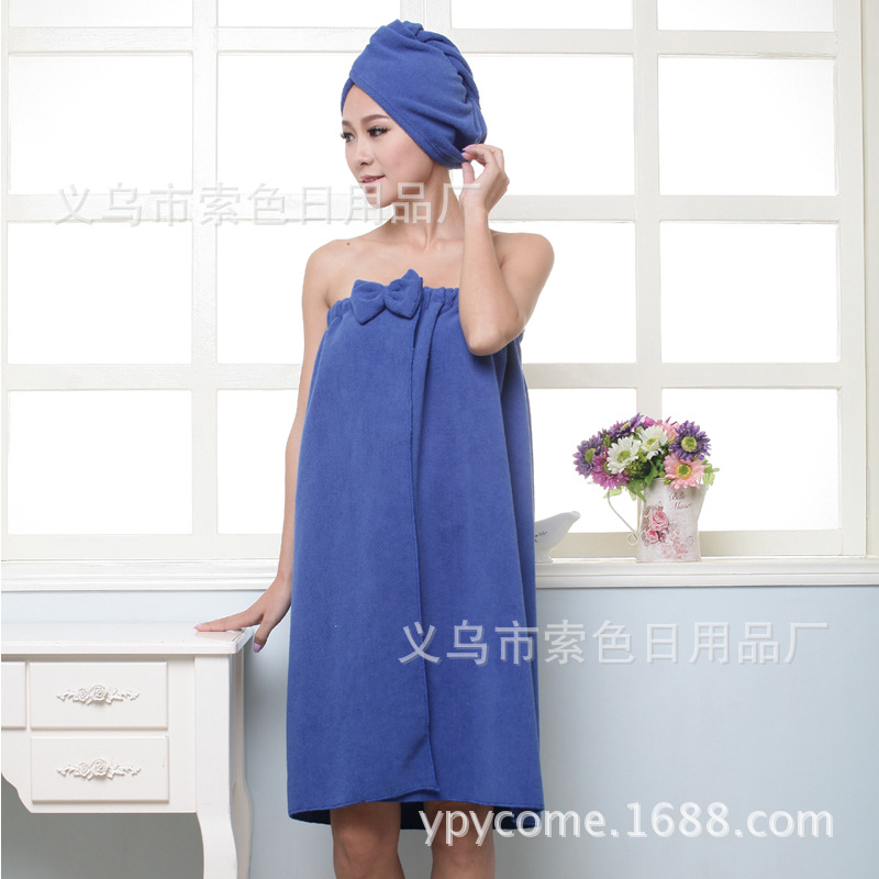 粉色长绒棉浴巾女性沙滩巾美容院铺床床单毛巾布详情2