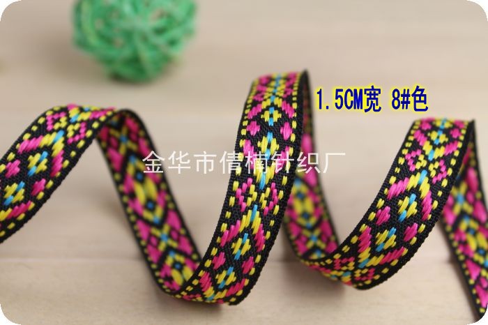 Stock al por mayor 12345cm ancho viento étnico color jacquard correas ropa bolsos zapatos sombreros y otros accesorios decorativos pic 15