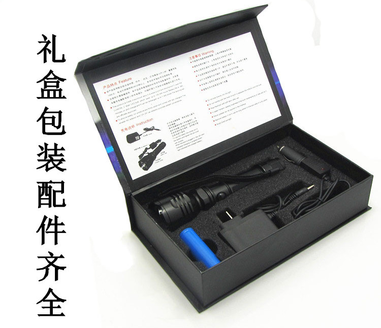 Hunter Tiger LED Strong Light Charging Waterproof Strong Light C6 flashlight Direct charging waterproof flashlight Outdoor lighting pic 38