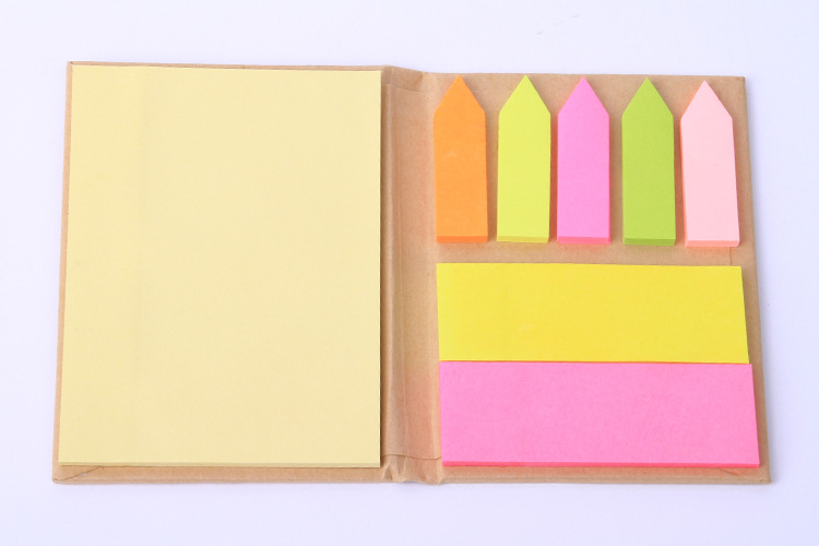 Customized kraft paper combination sticky notes, notepads, color printing, multi-functional creative office stationery by the manufacturer pic 19