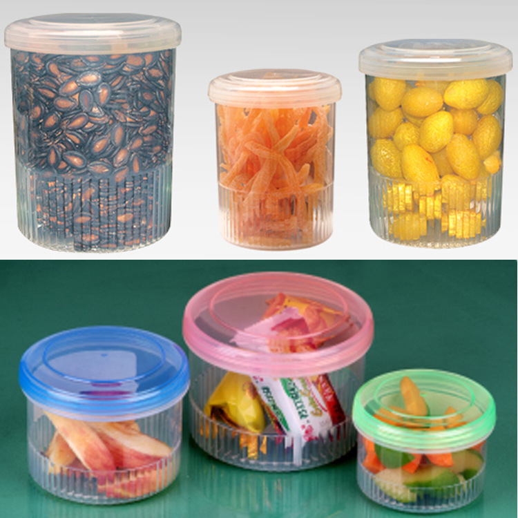 Factory direct sales of storage tanks, packaging food tanks, three-piece sets, sealed PP tanks, plastic moisture-proof storage tanks pic 2