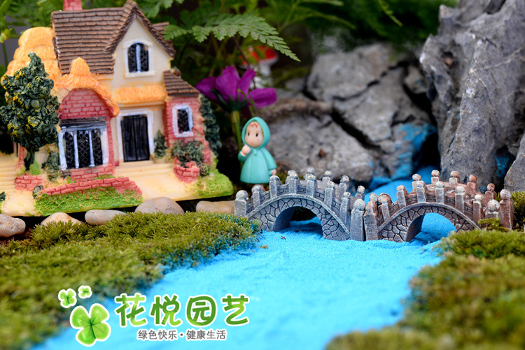 Micro-landscape decorative items, resin court-style, creative craft decorative materials for small Bridges in the Jiangnan region pic 37
