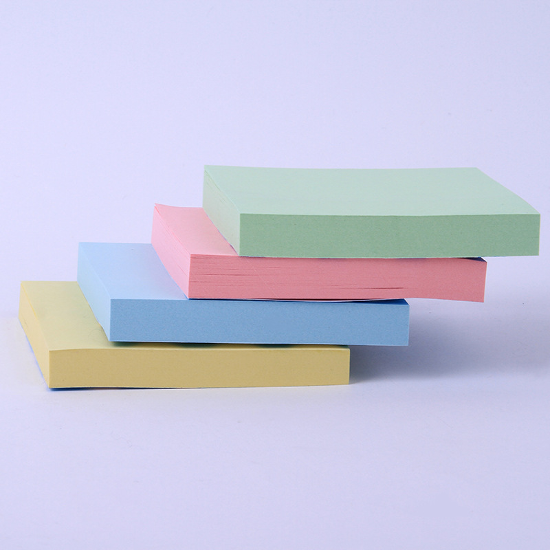 Jiuxing Stationery has strong adhesive power and can be torn N times to stick 100 rainbow-colored square self-adhesive sticky notes and sticky notes pic 17