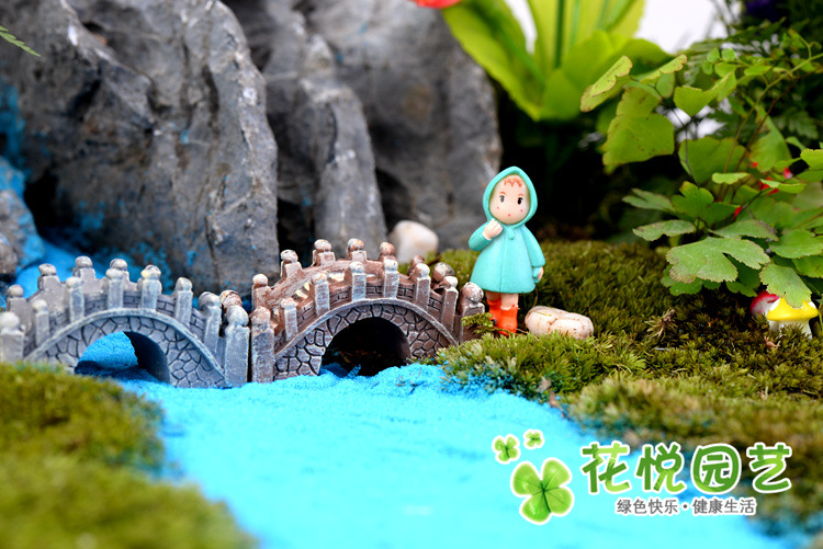 Micro-landscape decorative items, resin court-style, creative craft decorative materials for small Bridges in the Jiangnan region pic 38