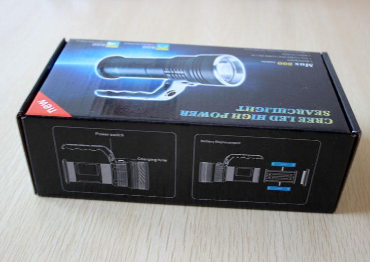 T6 portable searchlight, waterproof aluminum alloy rechargeable flashlight, patrol, camping, search and rescue, fishing, aluminum alloy waterproof pic 15