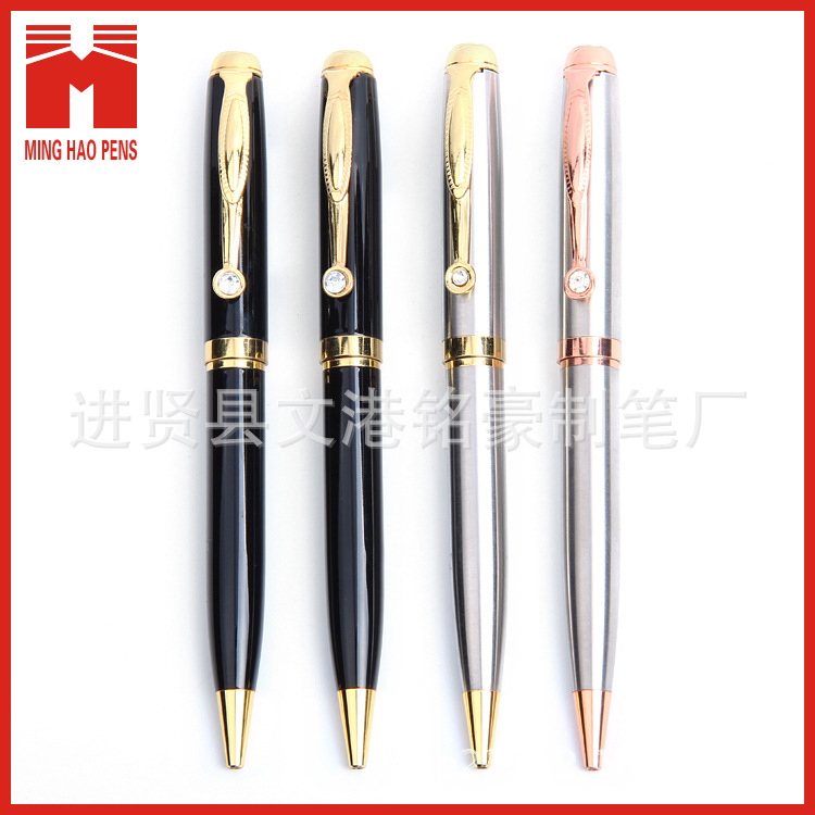 Hotel ballpoint pen factory, black ballpoint pens, ballpoint pens, metal ballpoint pens, rotating pic 5