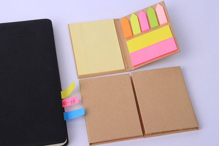 Customized kraft paper combination sticky notes, notepads, color printing, multi-functional creative office stationery by the manufacturer pic 20