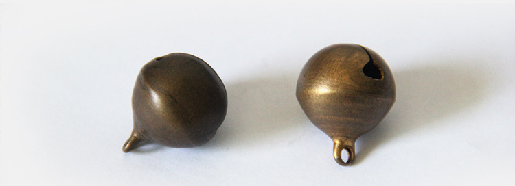 Bells, brass bells, bronze single-character bell pendants, small pendants, diy ornaments, Christmas raw copper bells pic 41