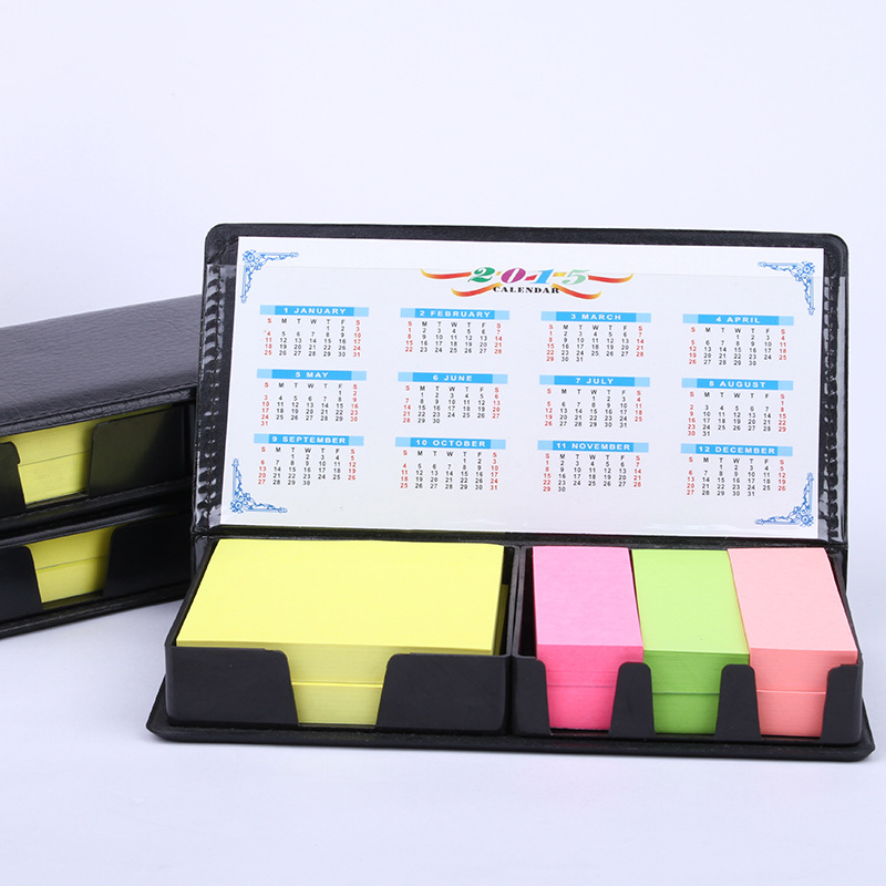 Jiuxing Stationery customizes business imitation leather boxes, sticky notes, high-end hardcover notice stickers, note-taking and printing advertisements pic 18
