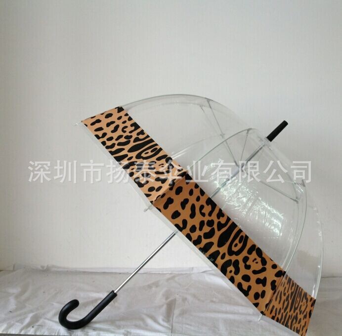 豹纹透明伞