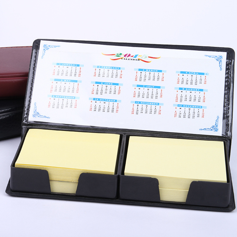 Jiuxing Stationery customizes business imitation leather boxes, sticky notes, high-end hardcover notice stickers, note-taking and printing advertisements pic 16