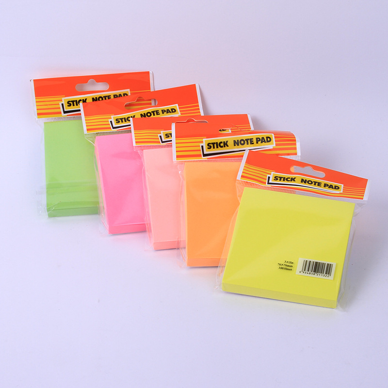 Jiuxing Stationery has strong adhesive power and can be torn N times to stick 100 rainbow-colored square self-adhesive sticky notes and sticky notes pic 19