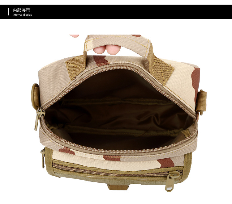 Outdoor camping tactical waist bag, outdoor sports single-shoulder bag, men's camouflage handbag, crossbody cycling waist bag pic 10