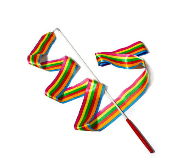 体操彩带4米3米2米彩带七彩跳舞彩带艺术体操运动健身彩带飘带现详情21