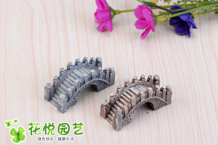 Micro-landscape decorative items, resin court-style, creative craft decorative materials for small Bridges in the Jiangnan region pic 41