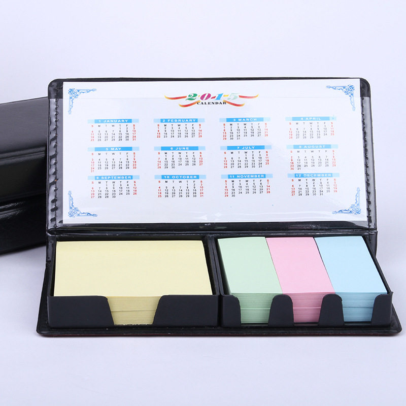 Jiuxing Stationery customizes business imitation leather boxes, sticky notes, high-end hardcover notice stickers, note-taking and printing advertisements pic 17